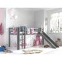 Voir la diapositive 2 : Paris Prix Pack - Lit Enfant Toboggan, Tente & 3 Pochettes  Pino Princesse  Gris