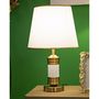 Voir la diapositive 5 : Paris Prix Lampe à Poser en Métal  Whity  52cm Blanc & Or