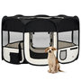 Voir la diapositive 1 : VIDAXL Parc pliable pour chien avec sac de transport Noir 145x145x61cm