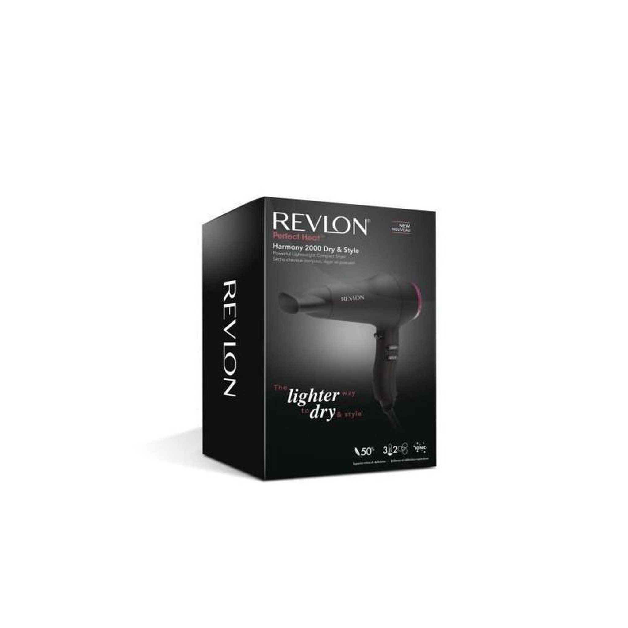 Voir la diapositive 5 : Revlon REVLON  Seche cheveux compact RVDR5823 - Perfect Heat - 2000 W - Noir