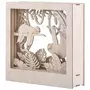 Rayher Cadre décoratif en bois à motif 3D - 24 x 24 x 6,5 cm - Paresseux