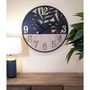 Voir la diapositive 5 : Paris Prix Horloge Murale en Métal  Palm  60cm Naturel & Noir