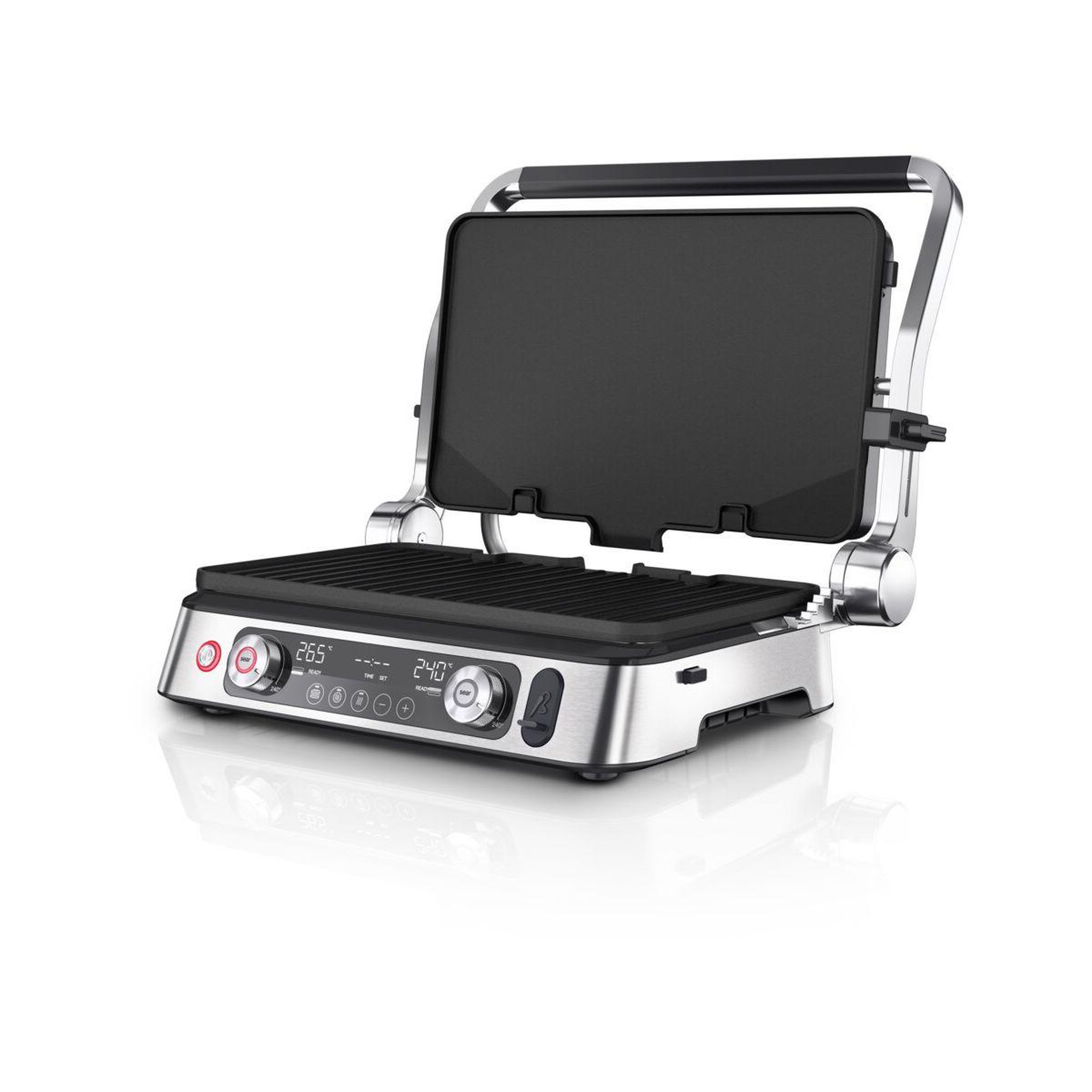 Voir la diapositive 5 : BRAUN Grille-viande CG9160 inox 2 zones de cuissson, plaques amovible, sonde, 37x23 cm