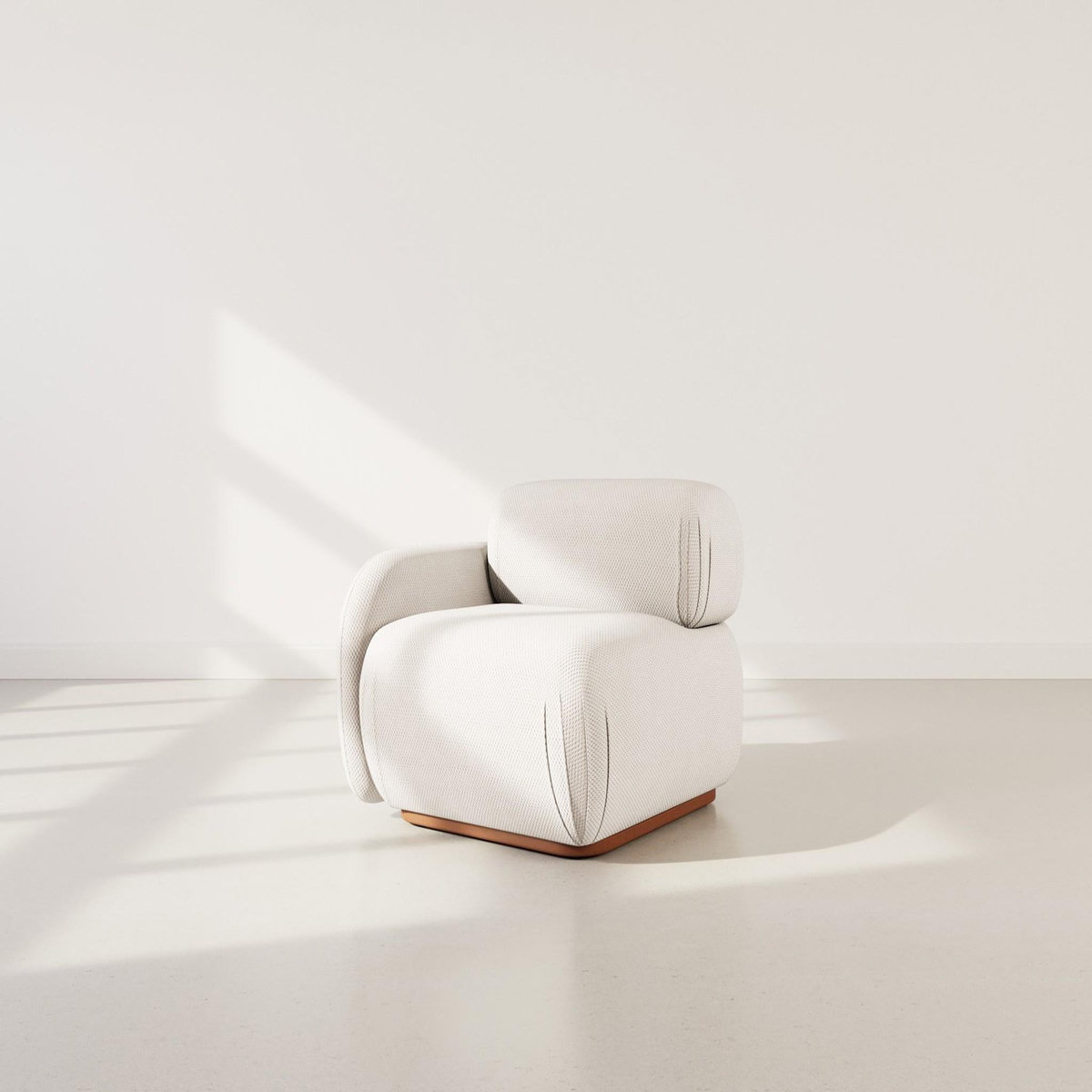 LISA DESIGN Penelope - module d'assise gauche en velours texturé