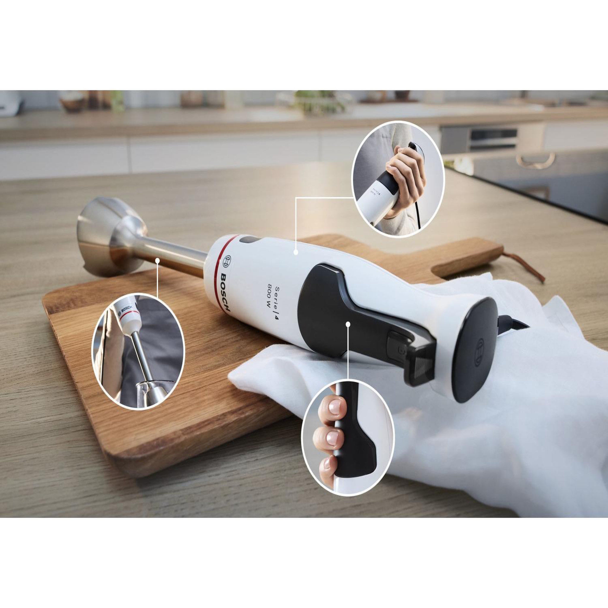 Voir la diapositive 3 : BOSCH Mixeur plongeant Bosch ErgoMaster puissant