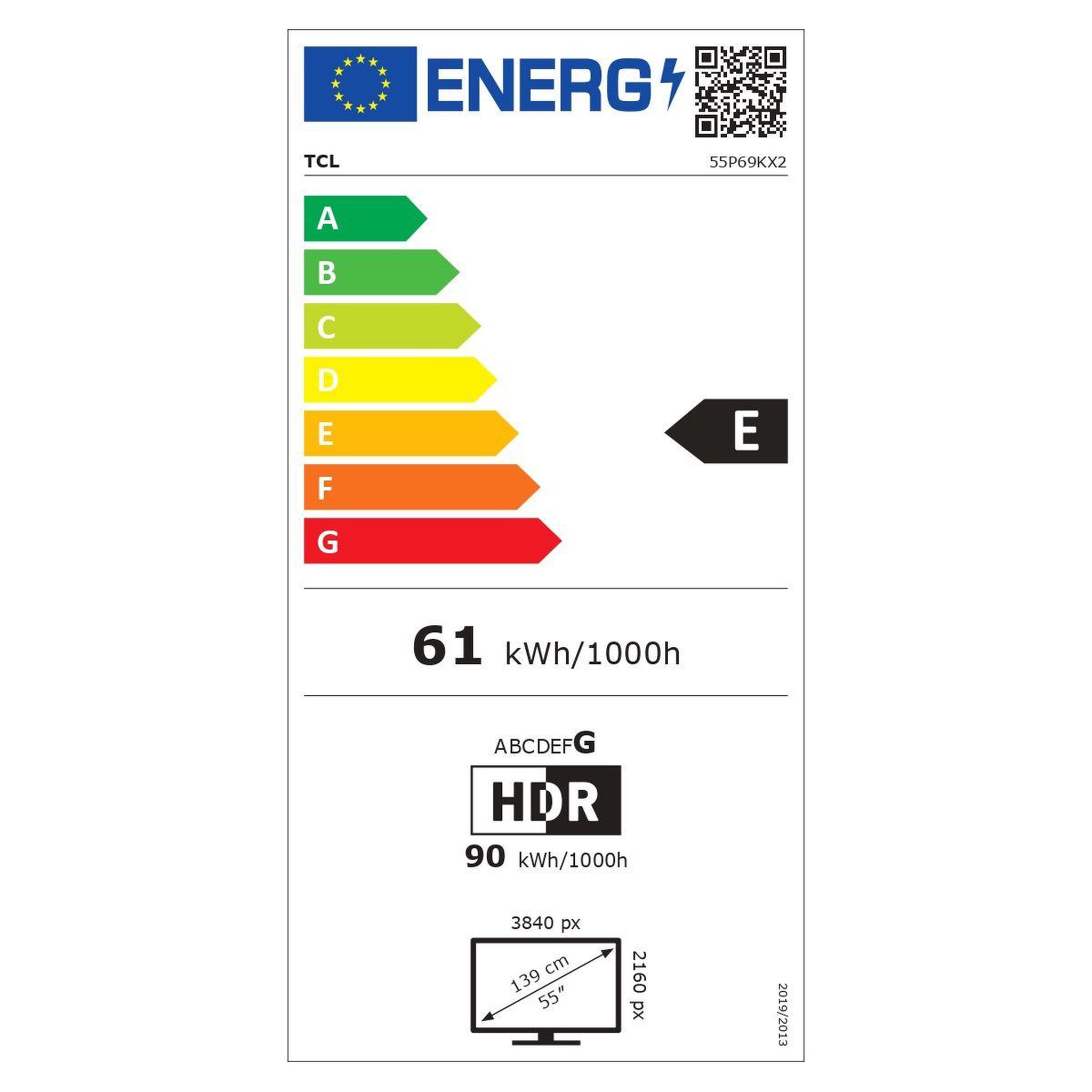 Voir la diapositive 6 : TCL TV LED 55P69K 2025-55 pouces (139cm)