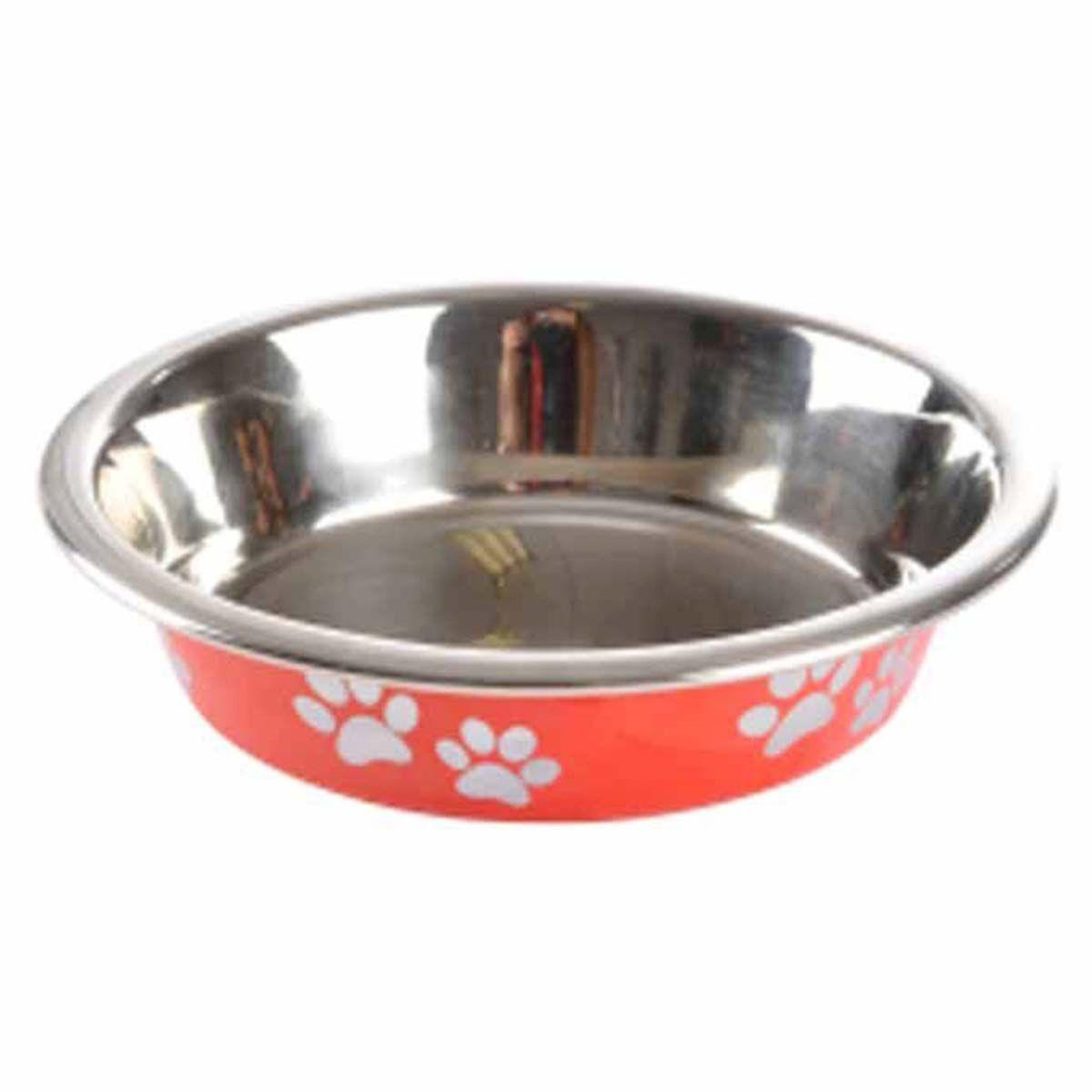 LOVE STORY Gamelle pour chien & chat  motifs pattes  12cm rouge