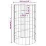 Voir la diapositive 6 : VIDAXL Lits sureleves a gabion circulaires 4 pcs Ø30x50/100/150/200 cm