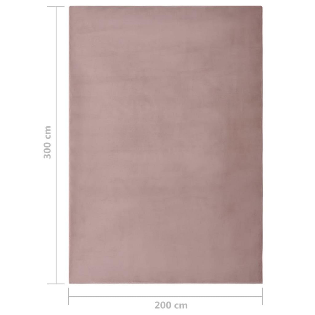 VIDAXL Tapis Fausse fourrure de lapin 200x300 cm Vieux rose