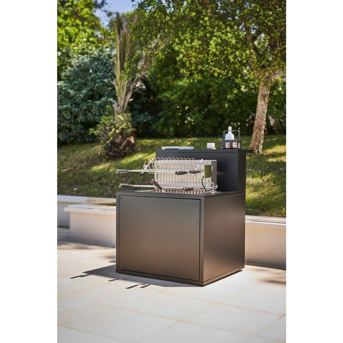 FORGE ADOUR Support plancha SGAF 66 CBN gril acier fermé 66 Comptoir