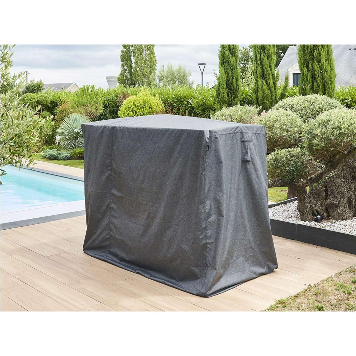 HESPERIDE Housse pour balancelle Hambo gris - 210 x 140 x 190 cm - Hespéride