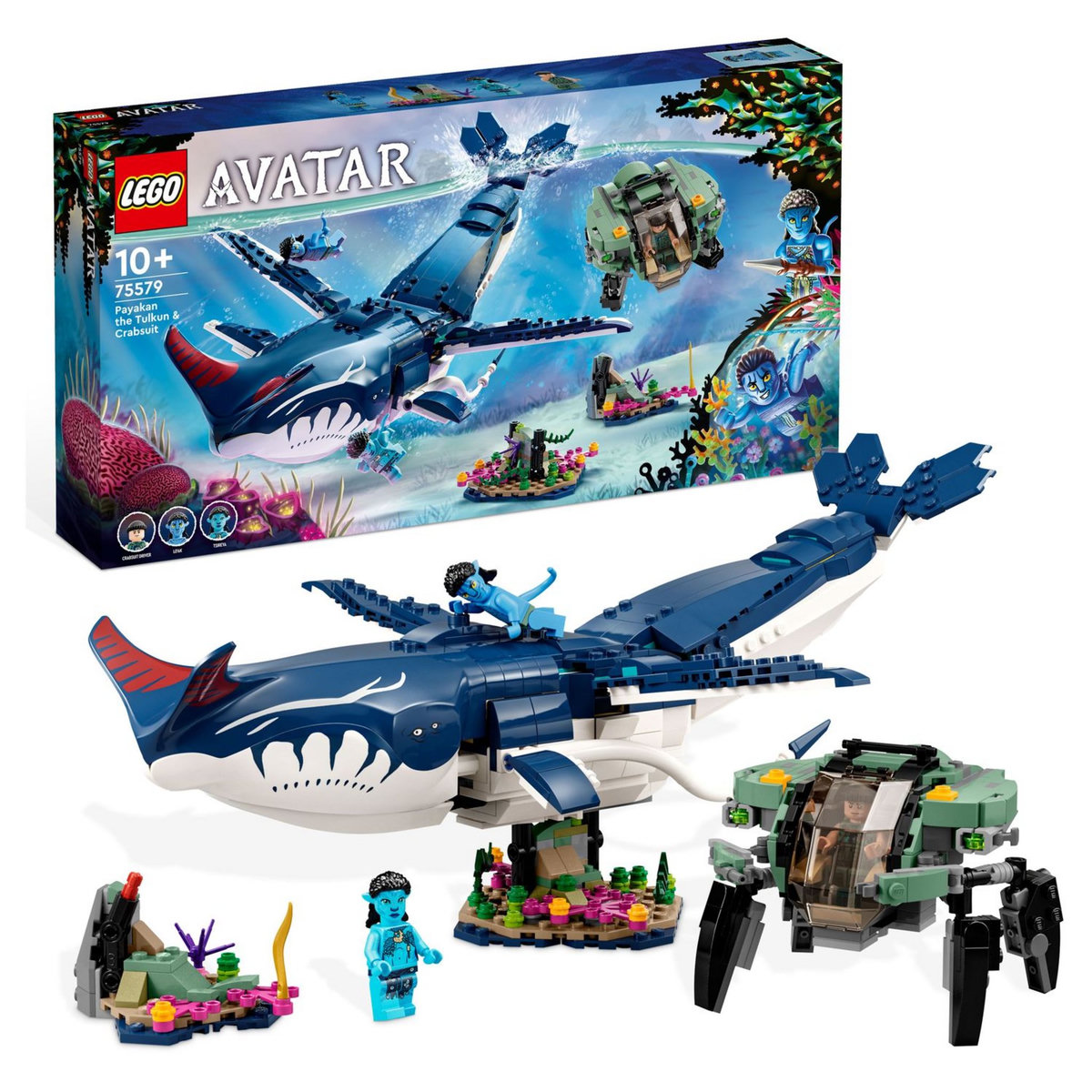 LEGO Avatar 75579 Payakan la Tulkun et Crabsuit, Jouet de Construction, La Voie de l'Eau Film, Set Océan Sous-Marin avec Figurine Animal Marin