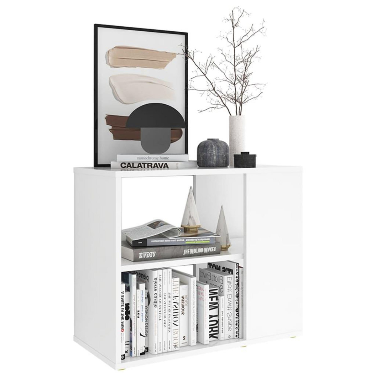 VIDAXL Armoire laterale Blanc 60x30x50 cm Agglomere