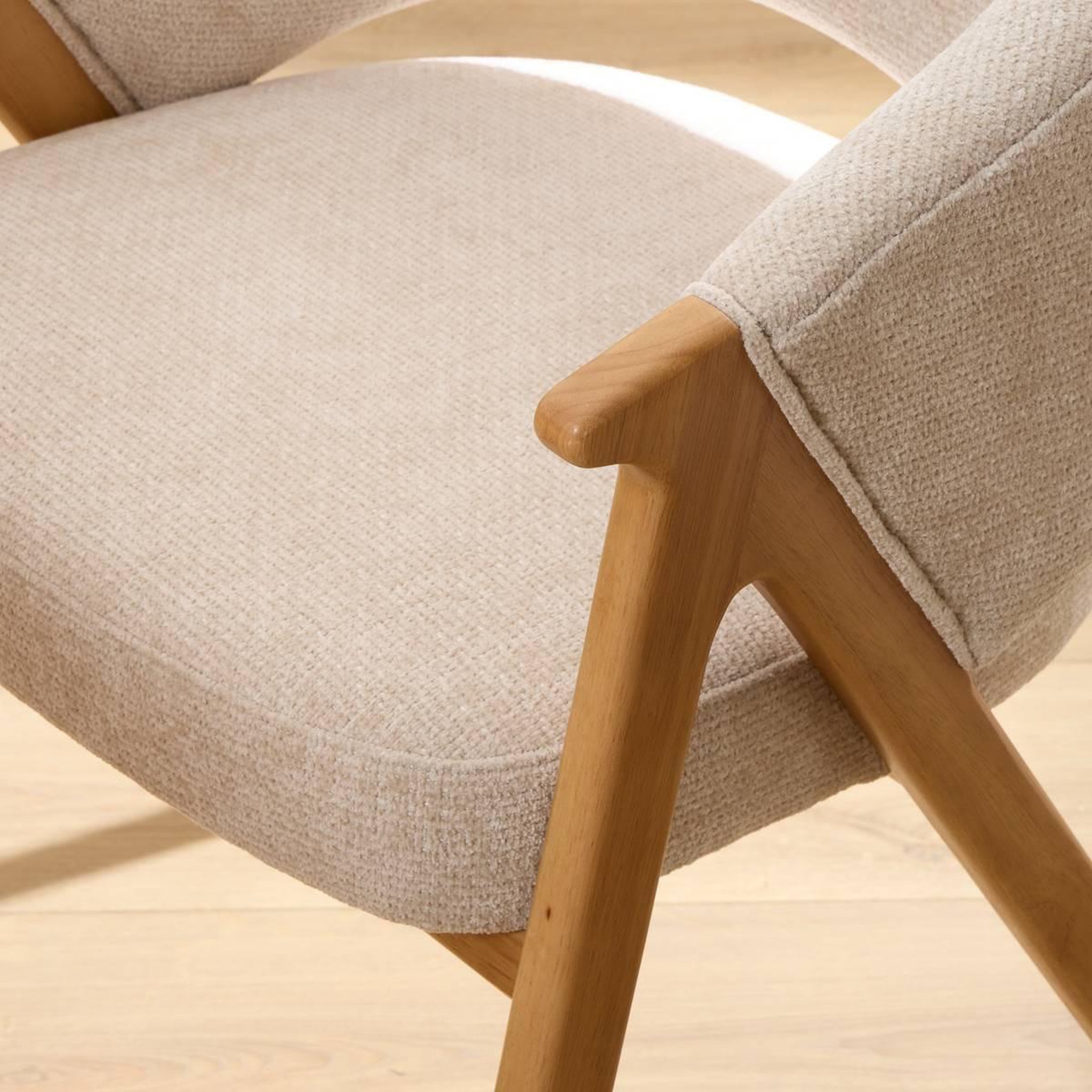 Voir la diapositive 4 : ATMOSPHERA Chaise Fauteuil Design  Amza  79cm Ivoire