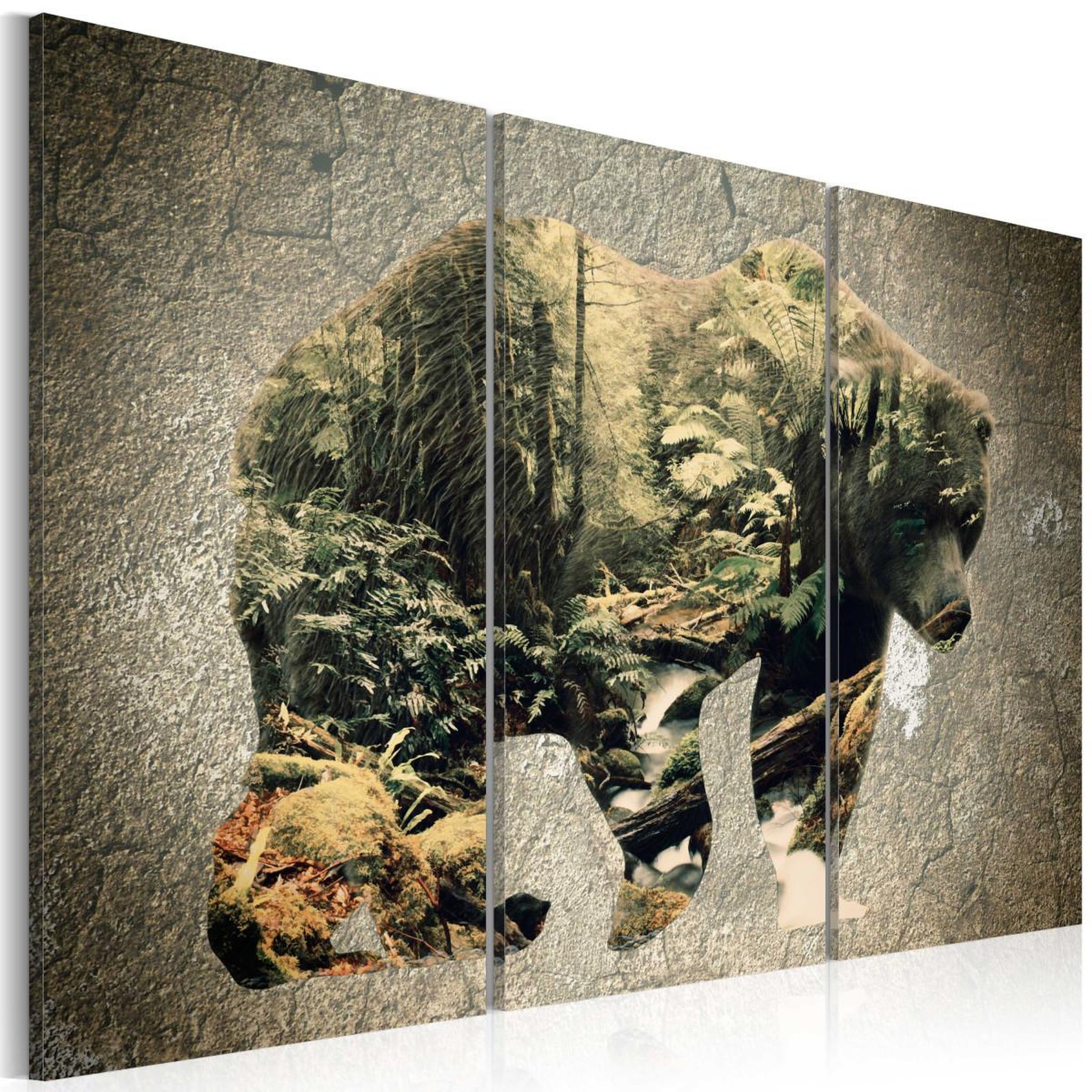 Paris Prix Tableau imprimé  the bear in the forest. Coloris disponibles : Multicolore
