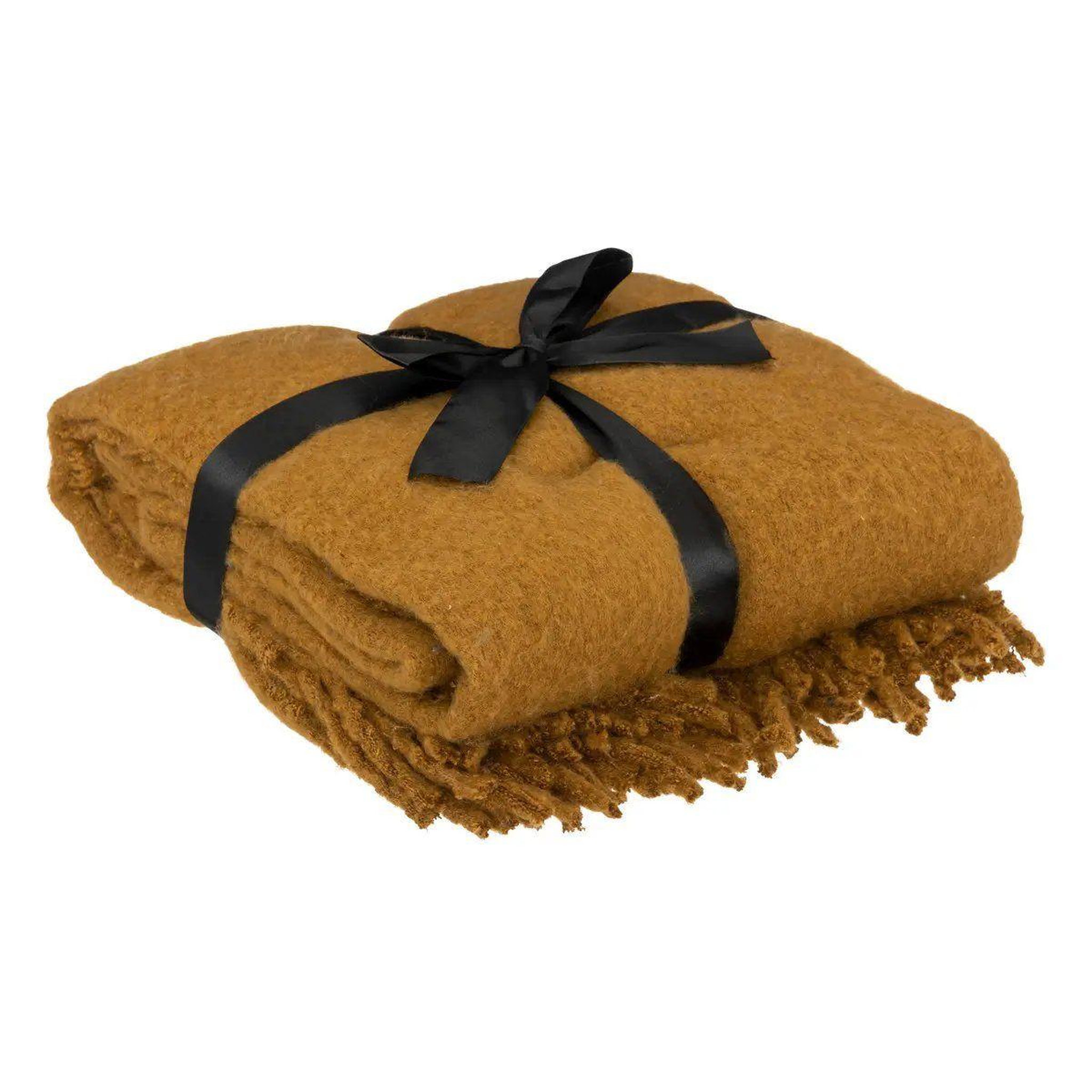 Voir la diapositive 2 : ATMOSPHERA Plaid mohair  kodi  130x180cm ocre