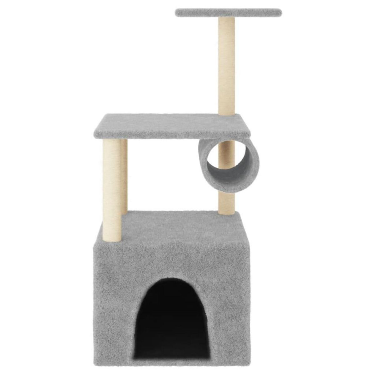 VIDAXL Arbre a chat avec griffoirs en sisal gris clair 109,5 cm