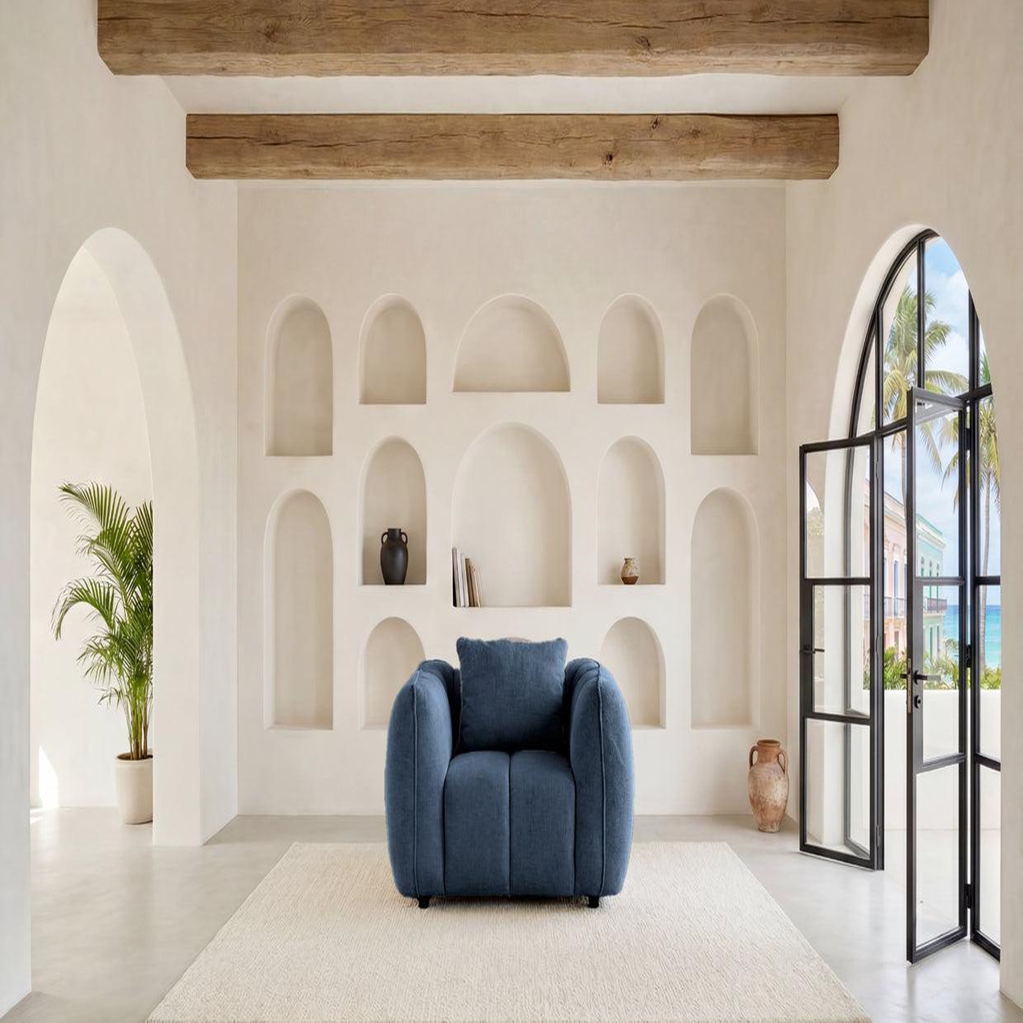 Voir la diapositive 3 : CASANOVA PARIS HAVANA - Fauteuil tissu lisse