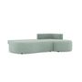 Voir la diapositive 4 : LISA DESIGN Mahina - canapé d'angle droit 4 places convertible avec coffre en tissu texturé