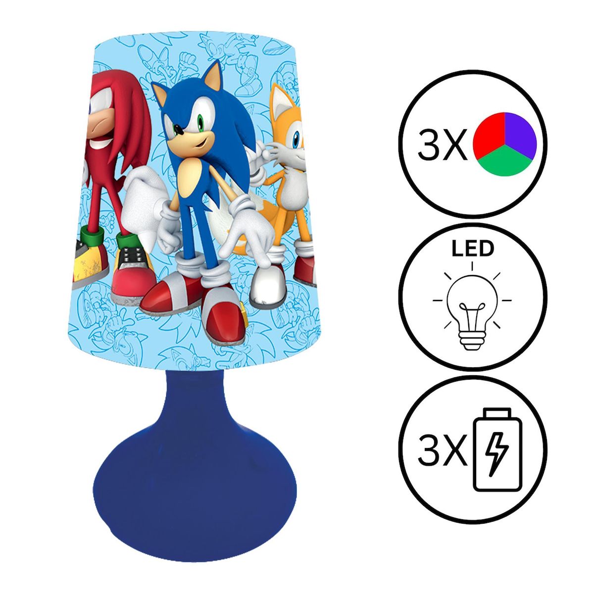 Lexibook Mini lampe de chevet veilleuse sans fil Sonic