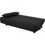 Voir la diapositive 4 : DUNLOPILLO Banquette Clic clac 2 places REVEUR - Tissu noir - Matelas DUNLOPILLO - Couchage 188x128 cm