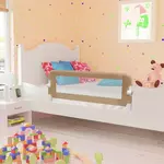 VIDAXL Barriere de securite de lit d'enfant Taupe 120x42 cm Polyester