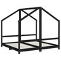 Voir la diapositive 3 : VIDAXL Cadre de lit pour enfant noir 2x(80x160) cm bois de pin massif