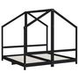 Voir la diapositive 3 : VIDAXL Cadre de lit pour enfant noir 2x(80x160) cm bois de pin massif