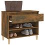 Voir la diapositive 5 : VIDAXL Armoire a chaussures Chene fume 70x36x60 cm Bois d'ingenierie