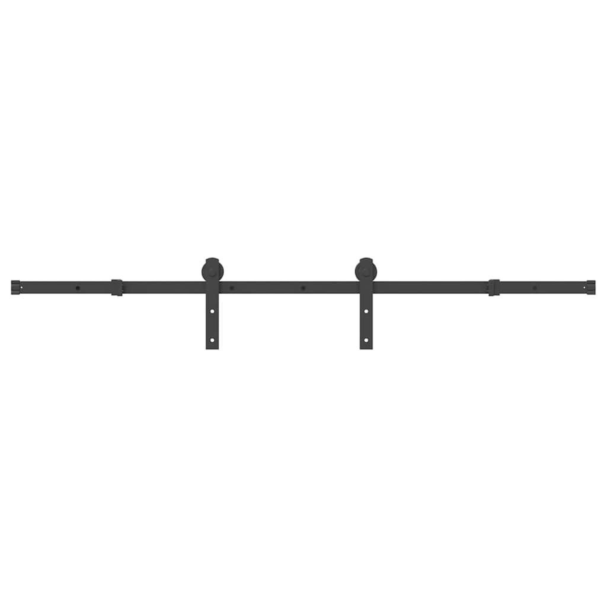 Voir la diapositive 2 : VIDAXL Kit de quincaillerie de porte coulissante 183 cm Acier Noir