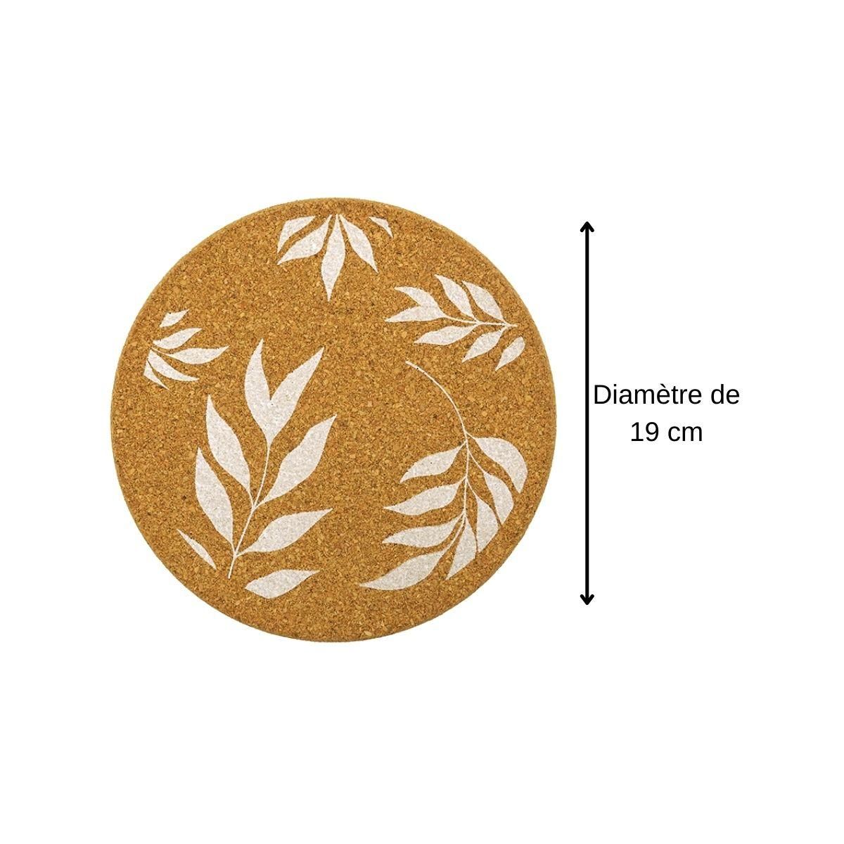 Fackelmann Dessous de plat en liège rond 19 cm Fackelmann