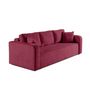 Voir la diapositive 6 : BEST MOBILIER Miro - canapé droit 3 places - convertible avec coffre - en velours texturé