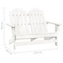 Voir la diapositive 6 : VIDAXL Chaise de jardin Adirondack 2 places bois de sapin massif blanc