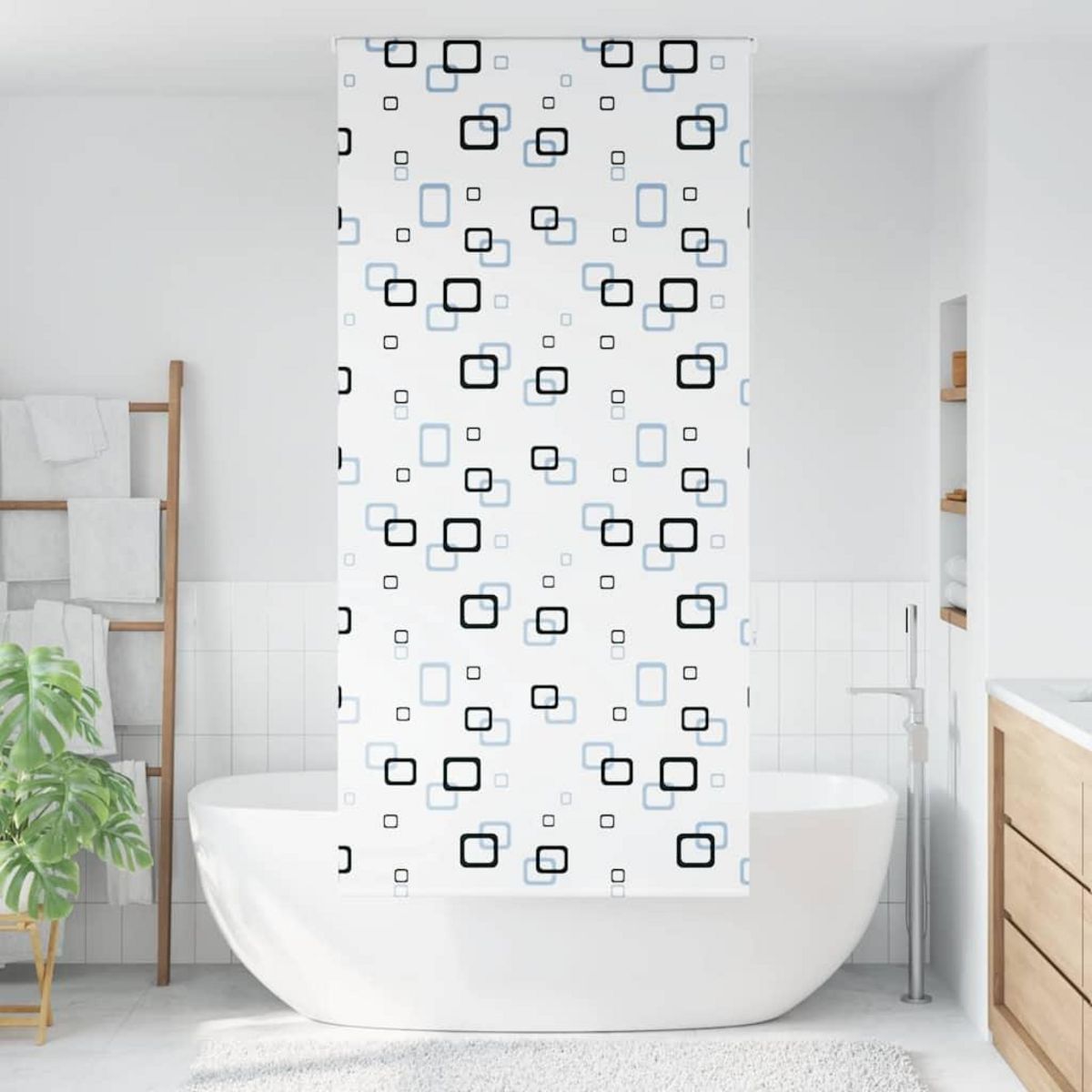 VIDAXL Store enrouleur de douche 100x240 cm largeur du tissu 96 cm