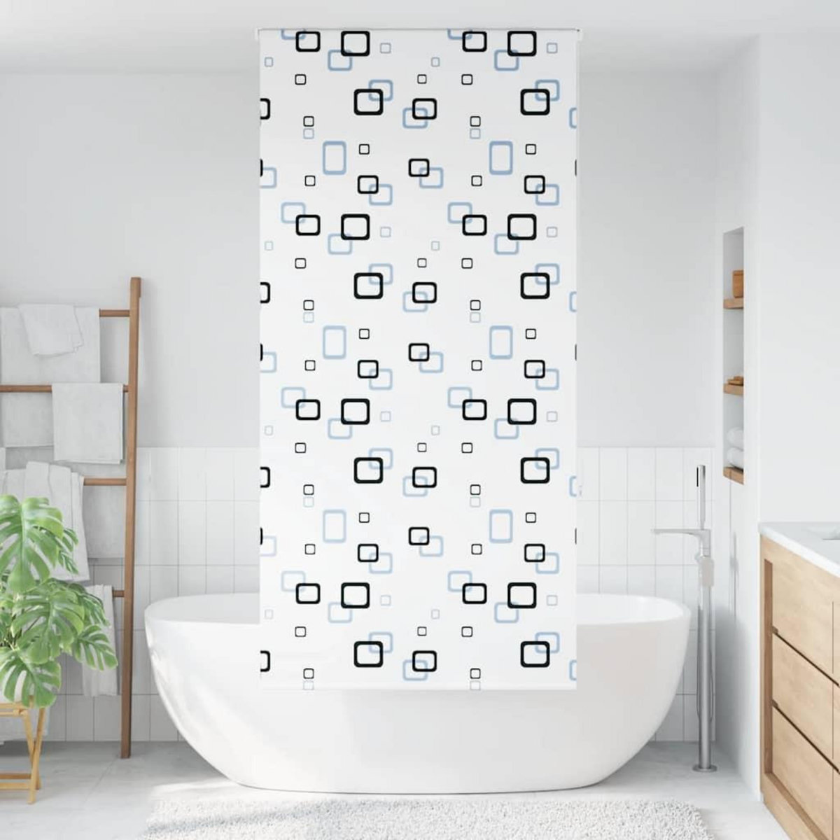 VIDAXL Store enrouleur de douche 100x240 cm largeur du tissu 96 cm