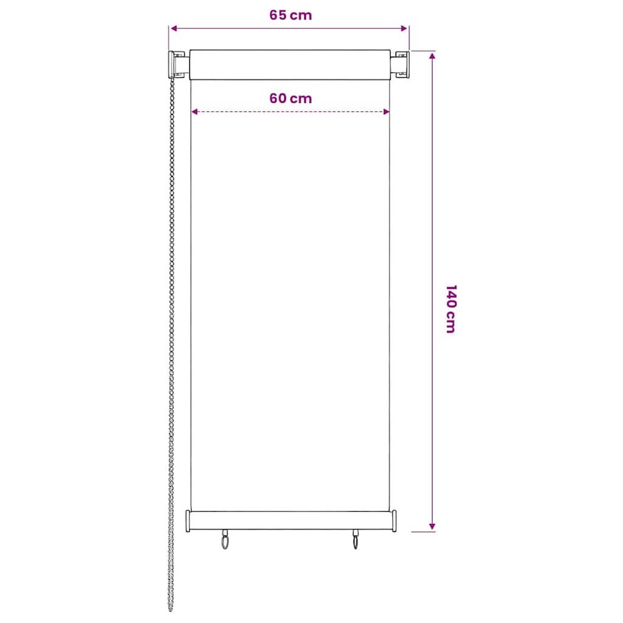 Voir la diapositive 6 : VIDAXL Store roulant d'exterieur 65 (l) x 140 (h) cm hdpe vert fonce