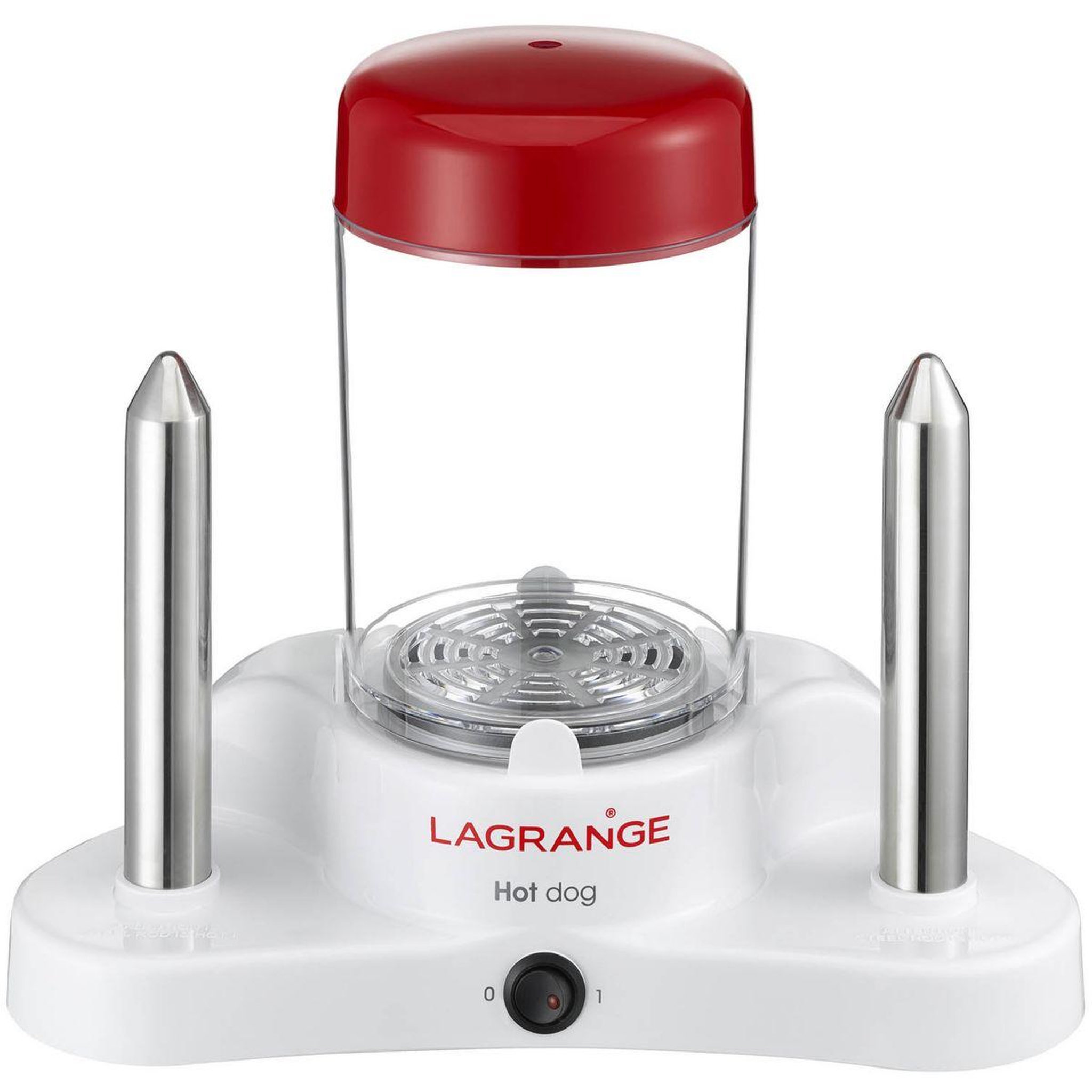 LAGRANGE Appareil à Hot dog 2 pics blanc rouge