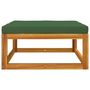 Voir la diapositive 4 : VIDAXL Repose-pied de jardin avec coussin verts bois massif d'acacia