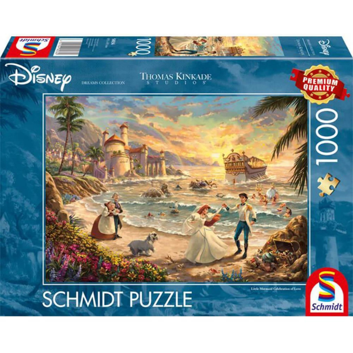 Schmidt Puzzle 1000 pièces : Disney, La Petite Sirène : Célébration de l'Amour, Thomas Kinkade