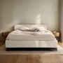 Voir la diapositive 2 : IDIMEX Lit double LEVERDA 140 x 190 cm, revêtement en tissu