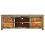 Voir la diapositive 2 : VIDAXL Meuble TV Bois de recuperation 4 tiroirs