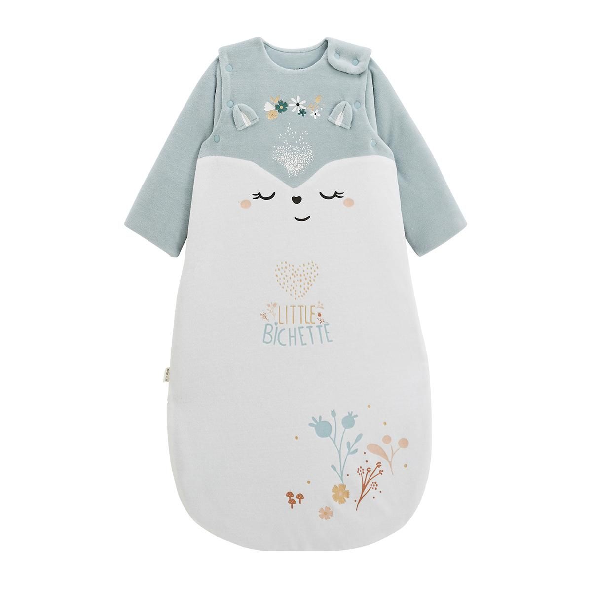 Petit Béguin Gigoteuse d'hiver en velours avec manches amovibles Alma