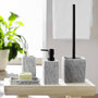 Voir la diapositive 3 : Paris Prix Brosse WC Effet Minéral  Stony  36cm Gris