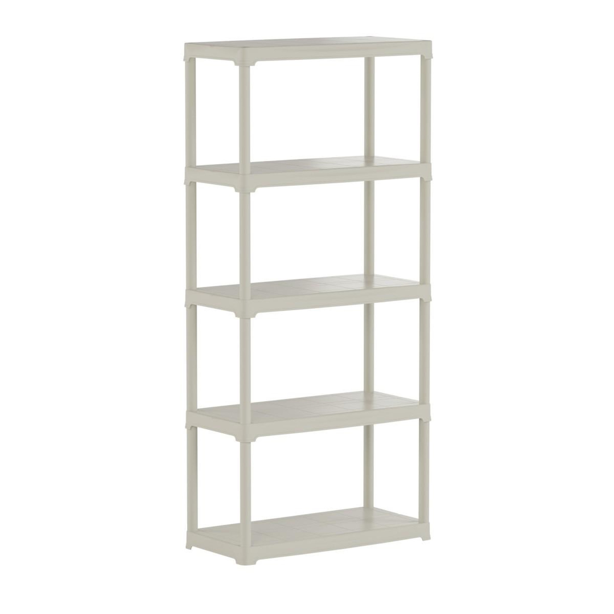 ART PLAST Étagère de rangement 5 niveaux 80x40x176 cm Beige Etagère 5 Tablettes Charge 150 kg Anti-humidité Lavable Art Plast