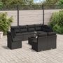 Voir la diapositive 1 : VIDAXL Salon de jardin 9 pcs avec coussins noir resine tressee