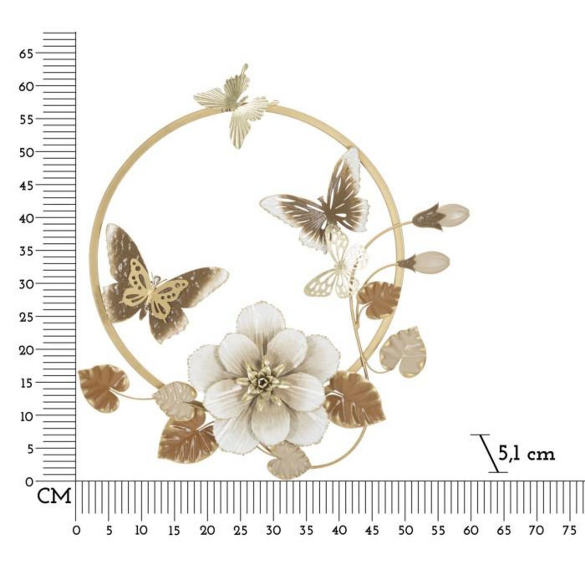 Paris Prix Décoration Murale Ronde en Métal  Rouns  63cm Multicolore