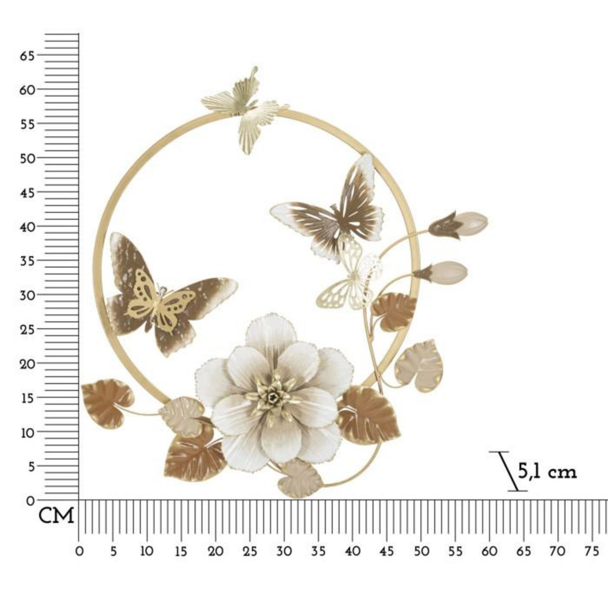 Paris Prix Décoration Murale Ronde en Métal  Rouns  63cm Multicolore