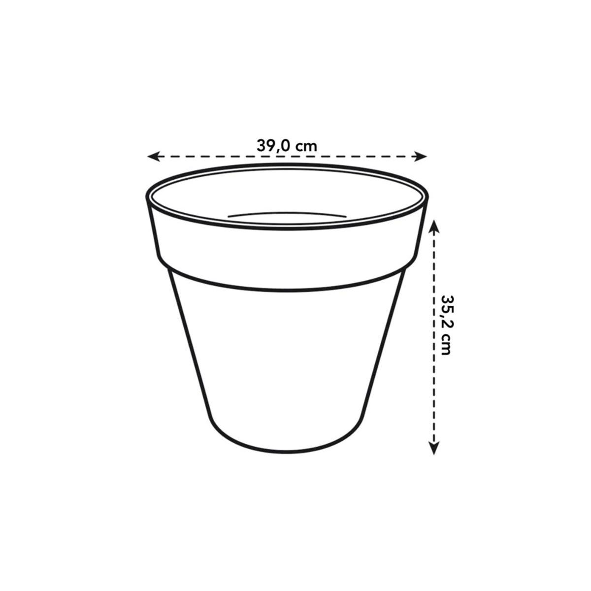 ELHO Pot de fleurs rond Loft Urban avec roues Ø 40 x H.35 cm - Anthracite