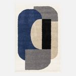 SWEEEK Tapis intérieur shaggy, motifs géométriques, multicolore. Coloris disponibles : Multicolore