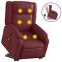 Voir la diapositive 2 : VIDAXL Fauteuil inclinable de massage Rouge bordeaux Similicuir